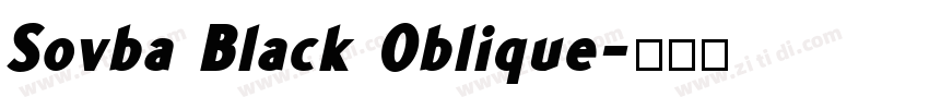 Sovba Black Oblique字体转换